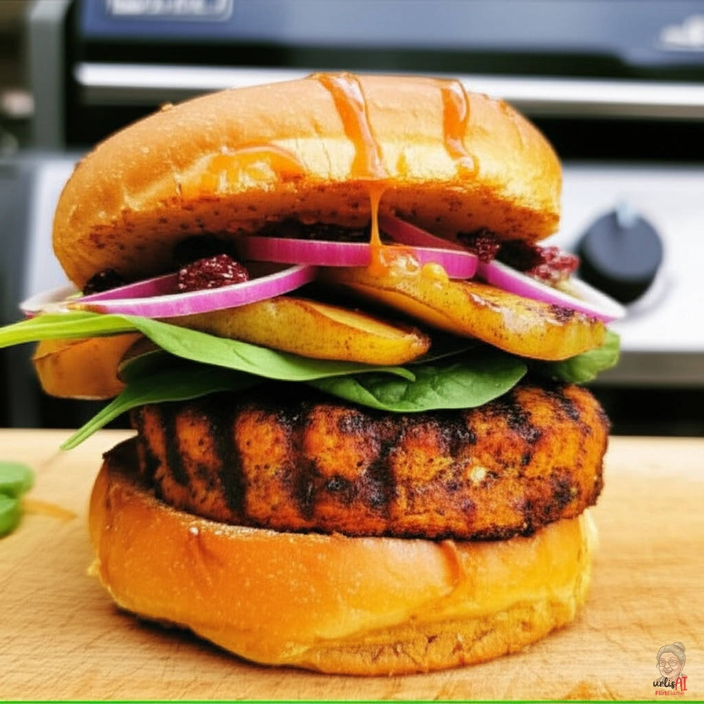 Süße Flamme Burger — Gasgrill