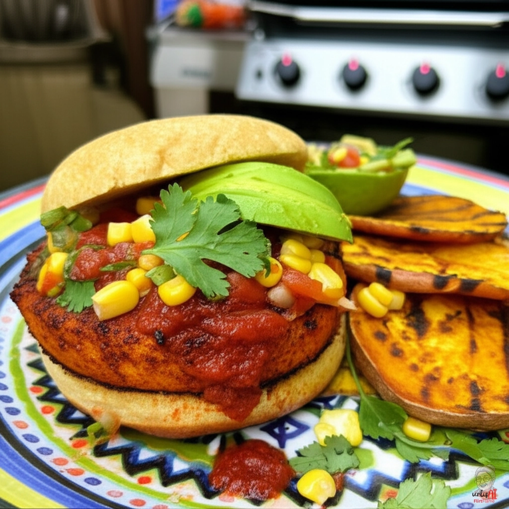 Süßkartoffel Limetten Burger — Gasgrill