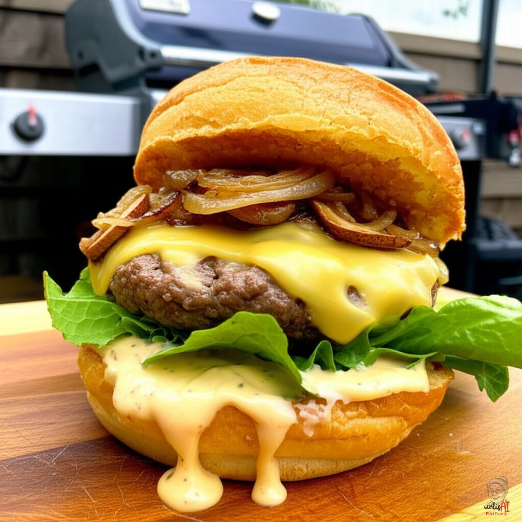 Swiss Cheese Burger — Gasgrill