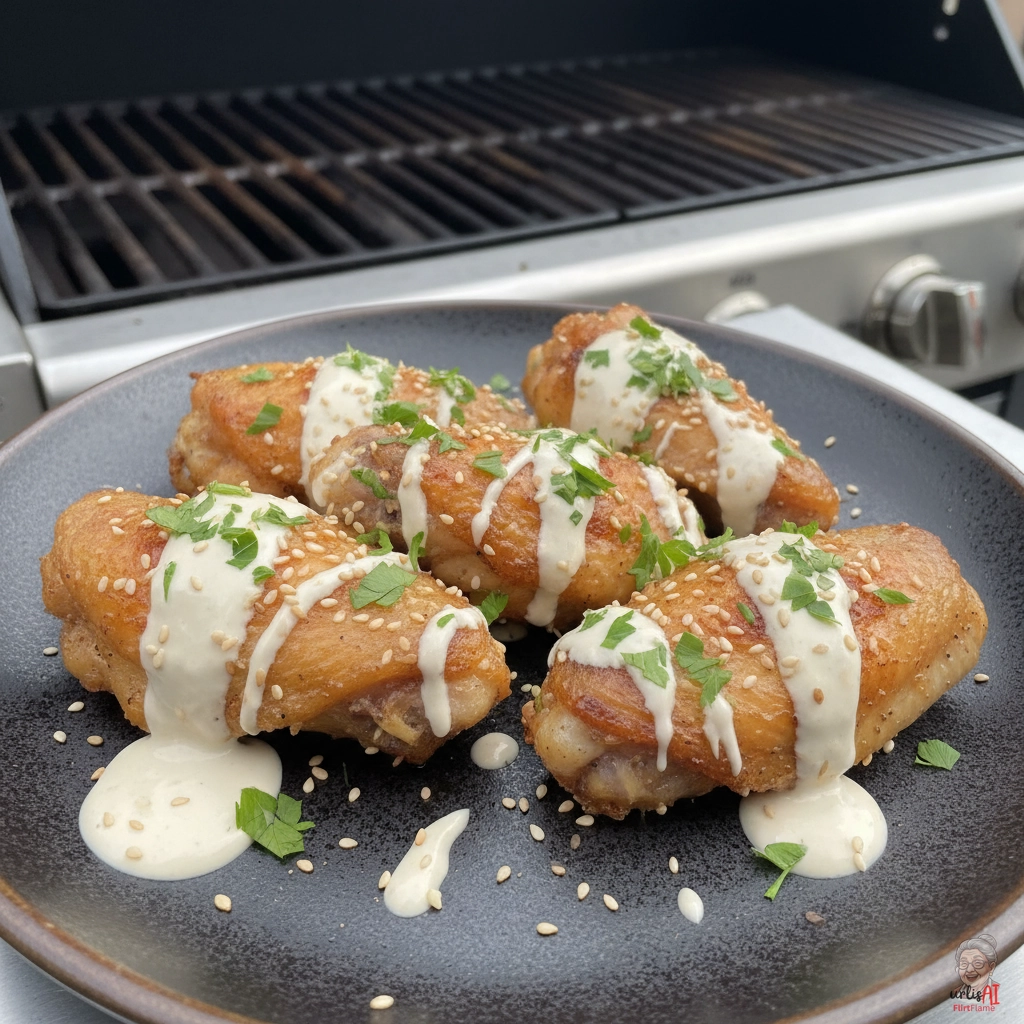 Tahini Sesame Wings — Gasgrill