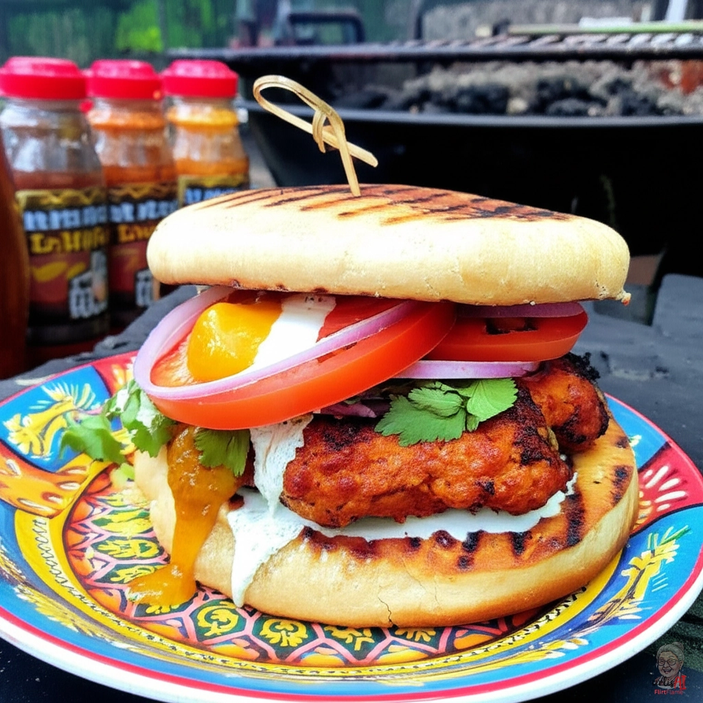 Tandoori Fire Burger — Kohlegrill