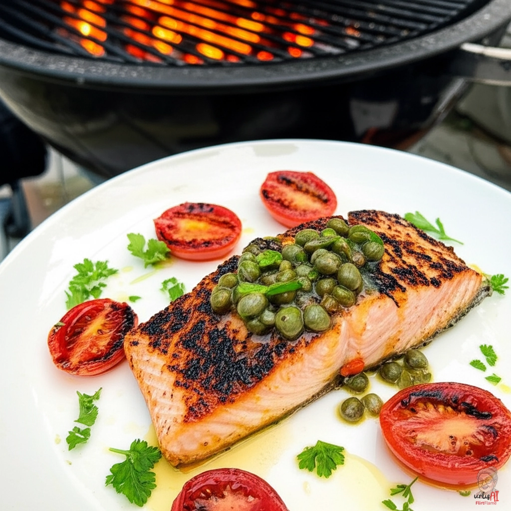 Tangy Caper Salmon — Kohlegrill