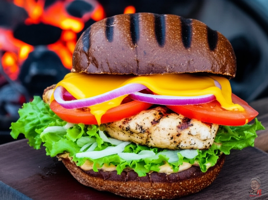 Tavern Fire Chicken Burger — Kohlegrill