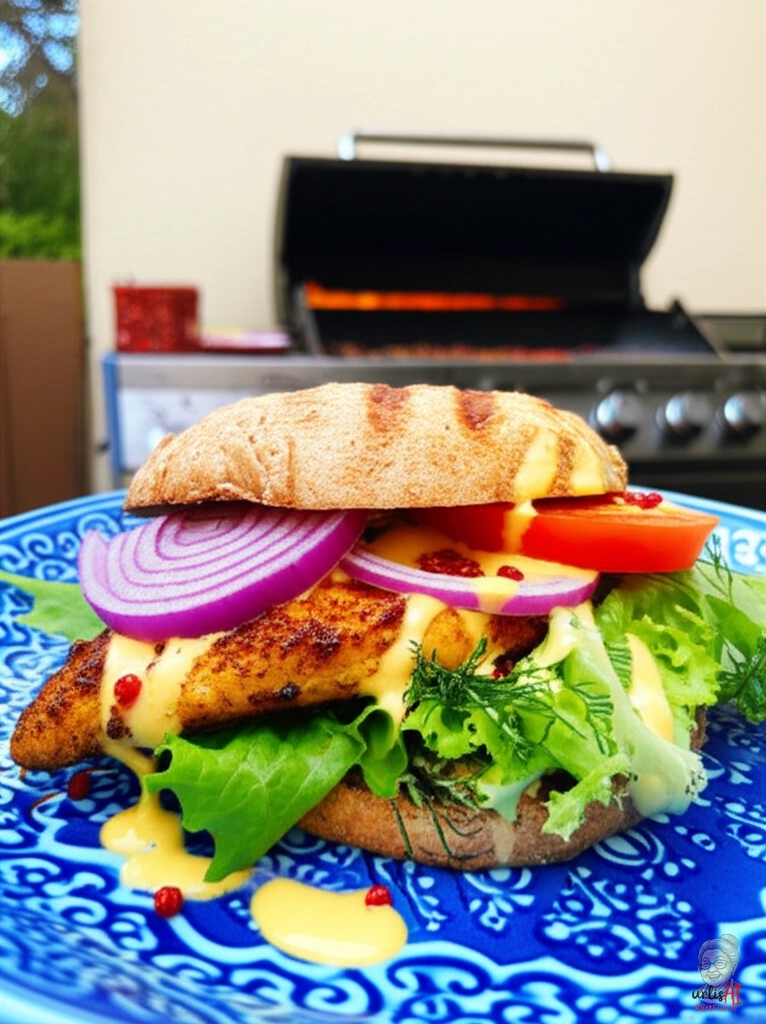 Tehran Chicken Burger — Gasgrill