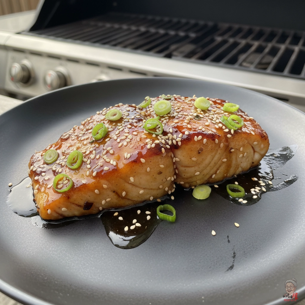 Teriyaki Honigkabeljau — Gasgrill