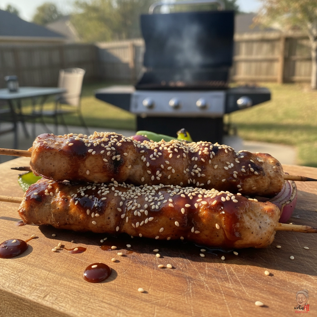 Teriyaki Putenspieß — Gasgrill