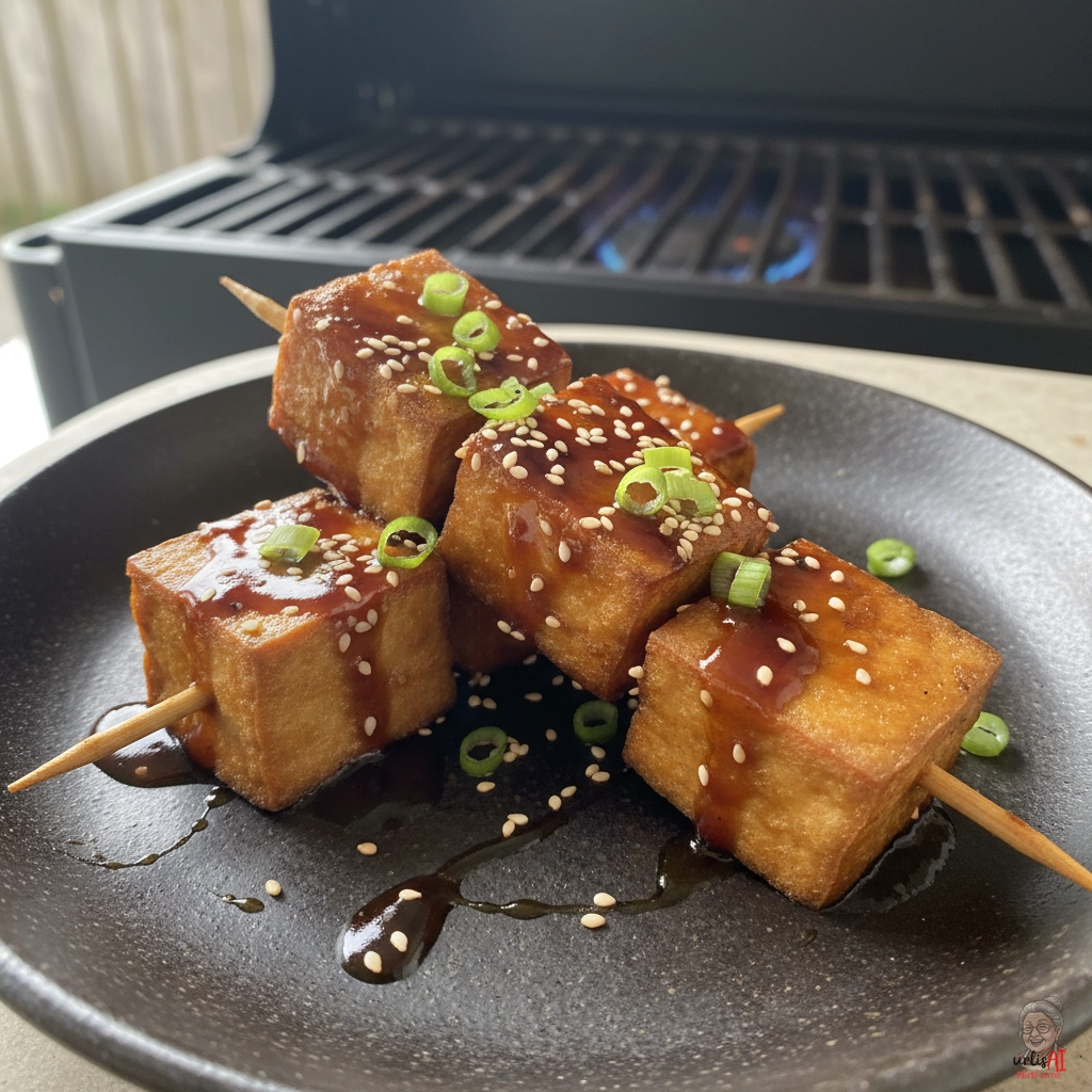 Teriyaki Tofu Spieße — Gasgrill