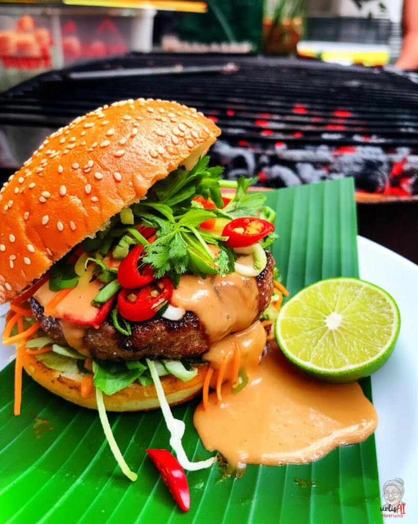 Thai Flame Burger — Kohlegrill