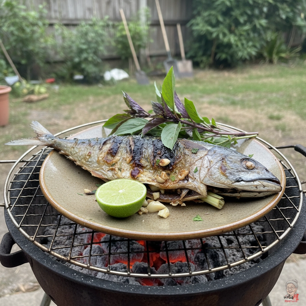 Thai Kohlemakrele — Kohlegrill
