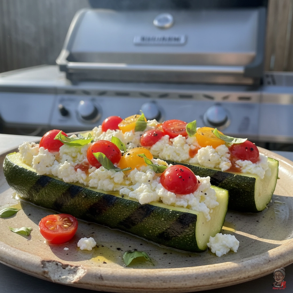Toskana Zucchiniboote — Gasgrill