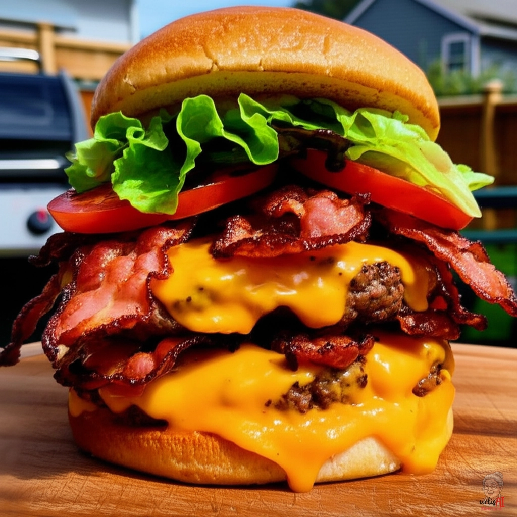 Triple Bacon Burger — Gasgrill