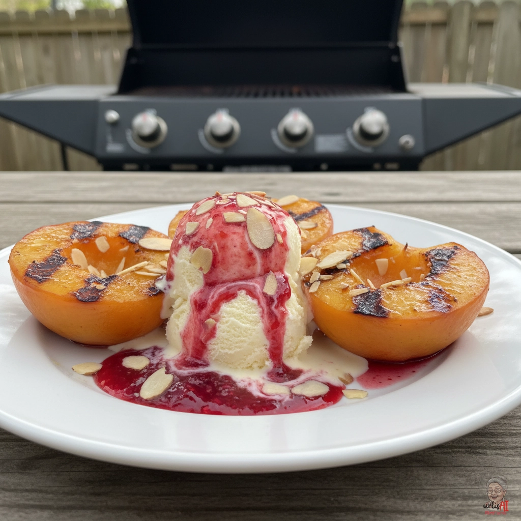 Vanilla Melba Pfirsiche — Gasgrill