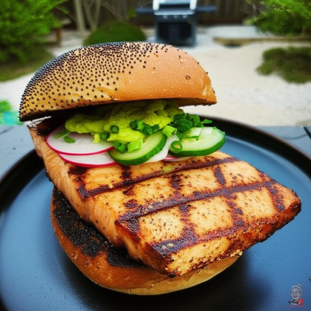 Wasabi Lachs Burger — Gasgrill