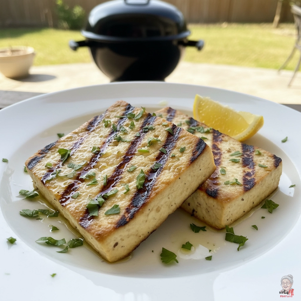 Zitronen Tofu — Kohlegrill