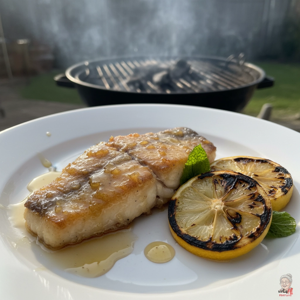 Zitronenglut Fischfilets — Kohlegrill