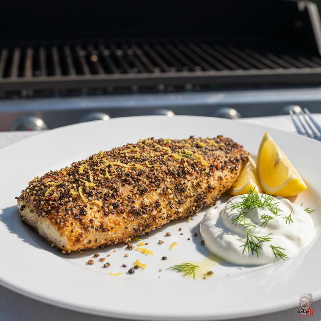 Zitronenpfeffer Rotbarsch — Gasgrill