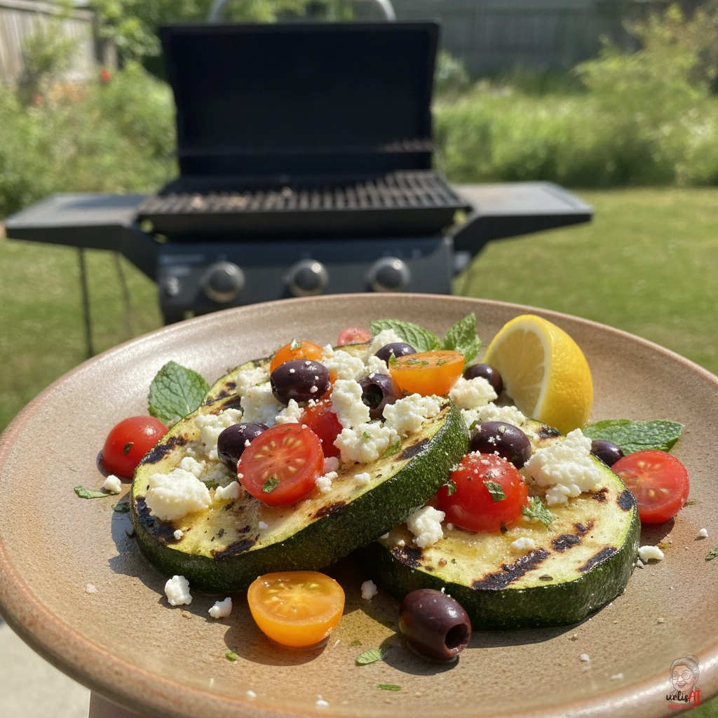 Zucchini Steak Greek — Gasgrill