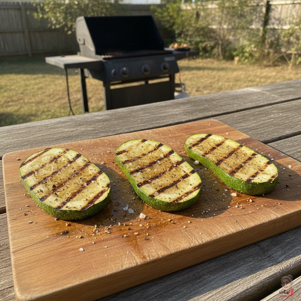 Zucchini Steak Pur — Gasgrill