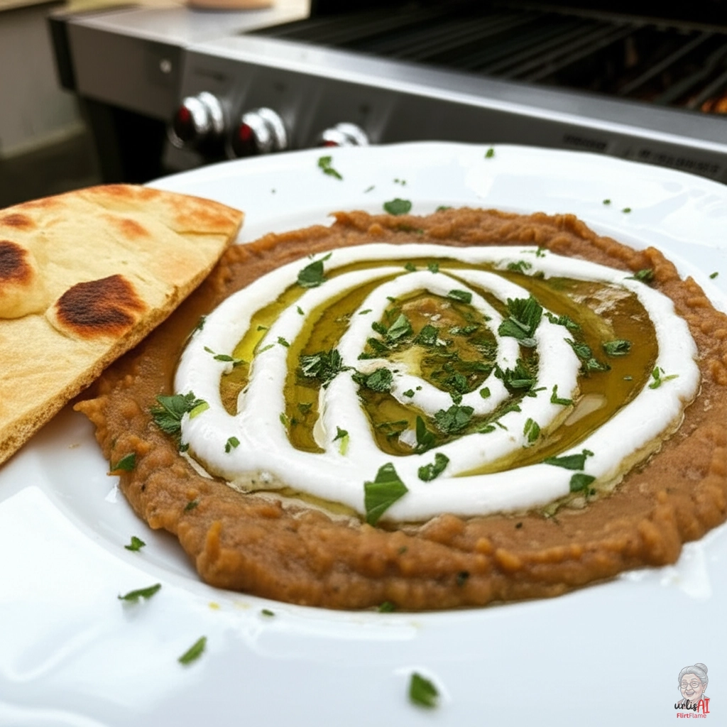 Ägyptische Foul-Medames Fladenbrot — Gasgrill