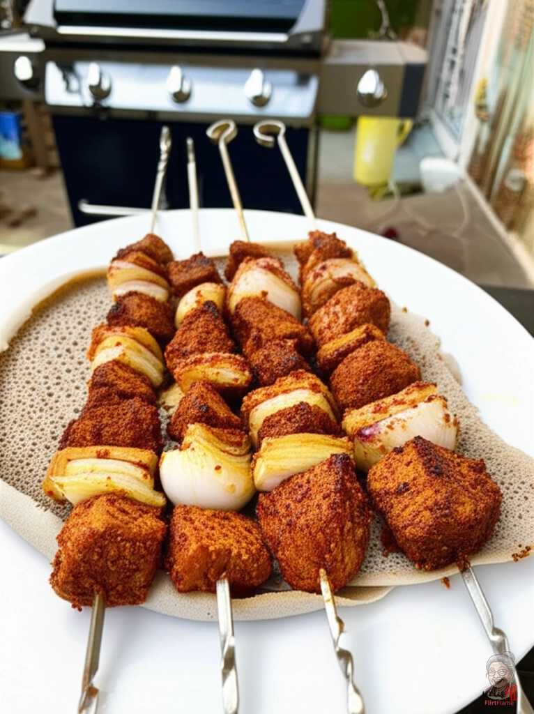 Äthiopische Tibs Rind — Gasgrill