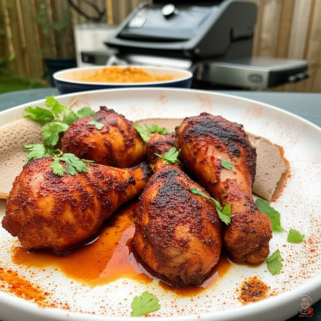 Äthiopisches Berbere Hähnchen — Gasgrill