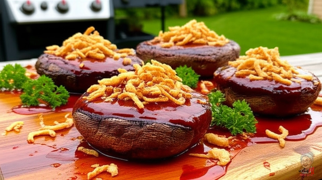 Amerikanische BBQ Portobello — Gasgrill
