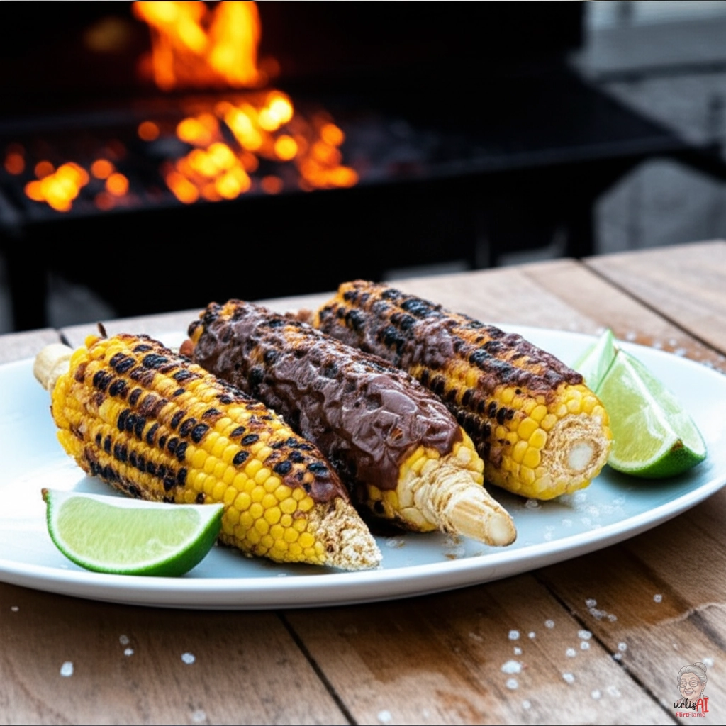 Australische Vegemite Maiskolben — Kohlegrill