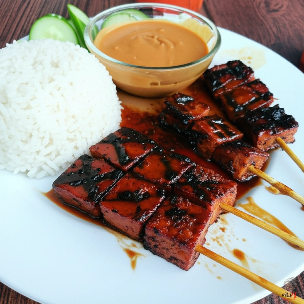 Balinesisches Satay Tempeh — Gasgrill