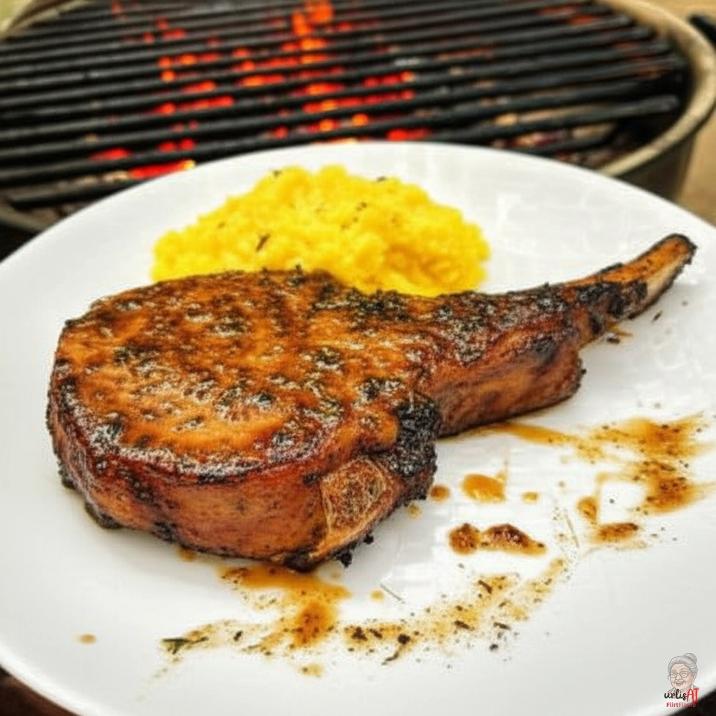 Barbadianisches Bajan Schwein — Kohlegrill
