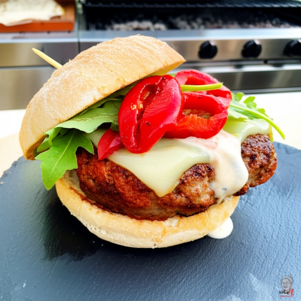 Baskischer Pintxos Burger — Gasgrill