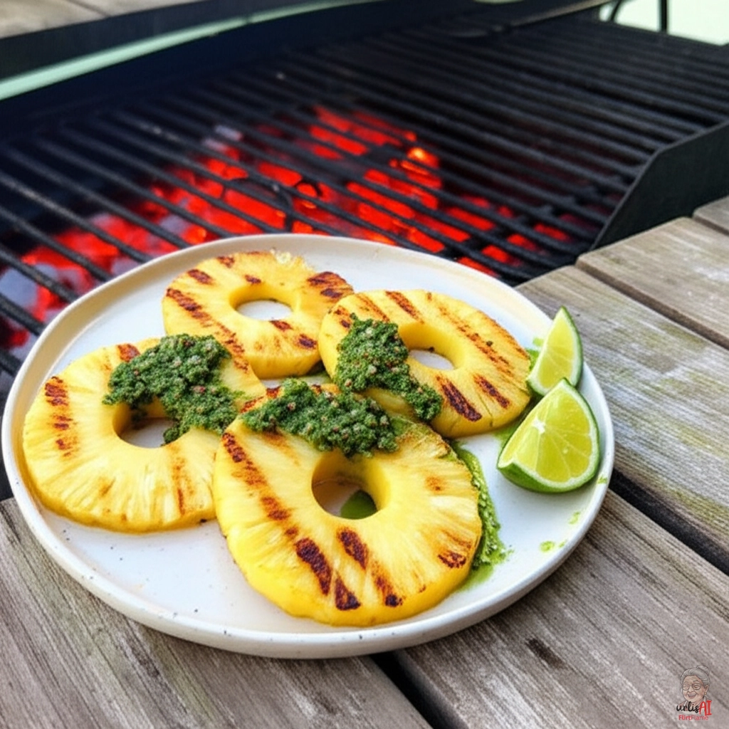 Brasilianische Chimichurri Ananas — Kohlegrill