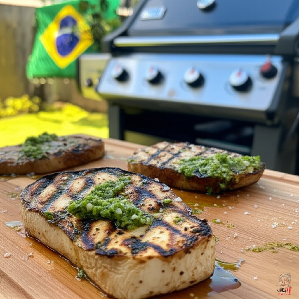 Brasilianische Churrasco Pilze — Gasgrill