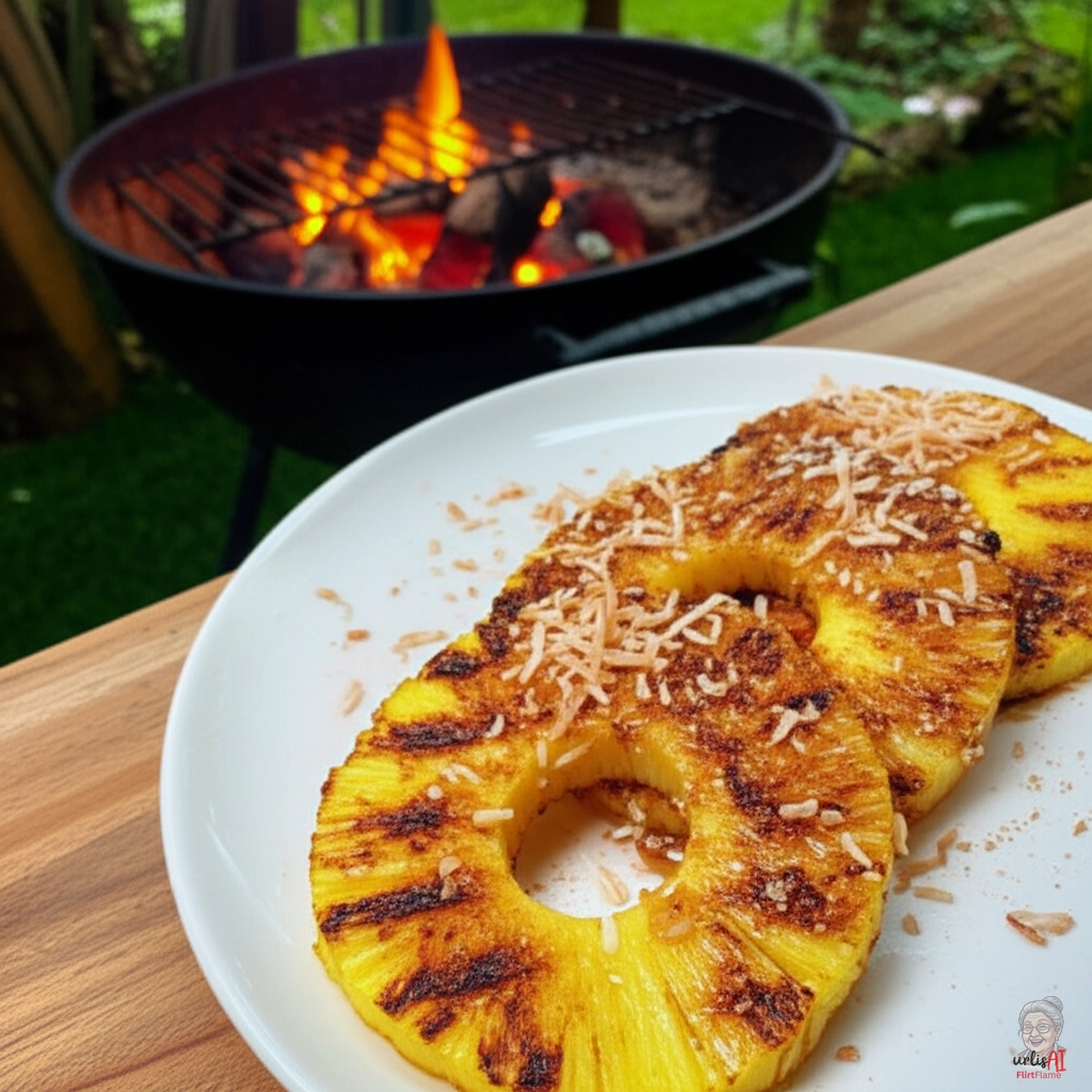 Brasilianische Grillananas Kokos — Kohlegrill