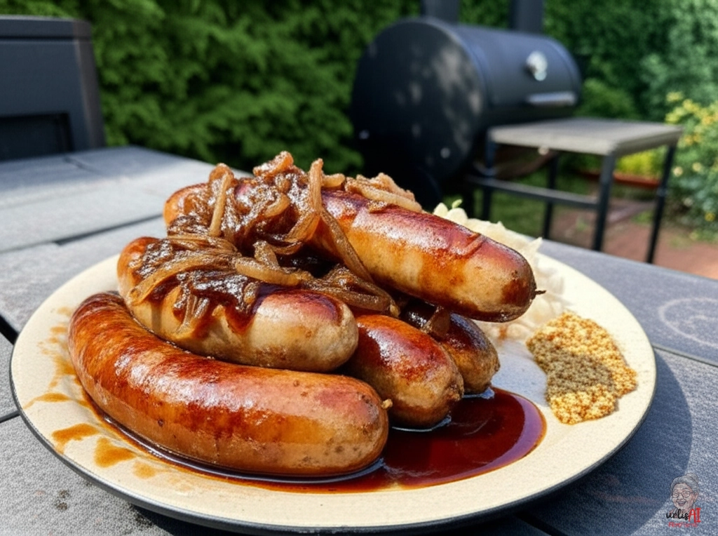 Beer Braised Bratwurst — Smoker