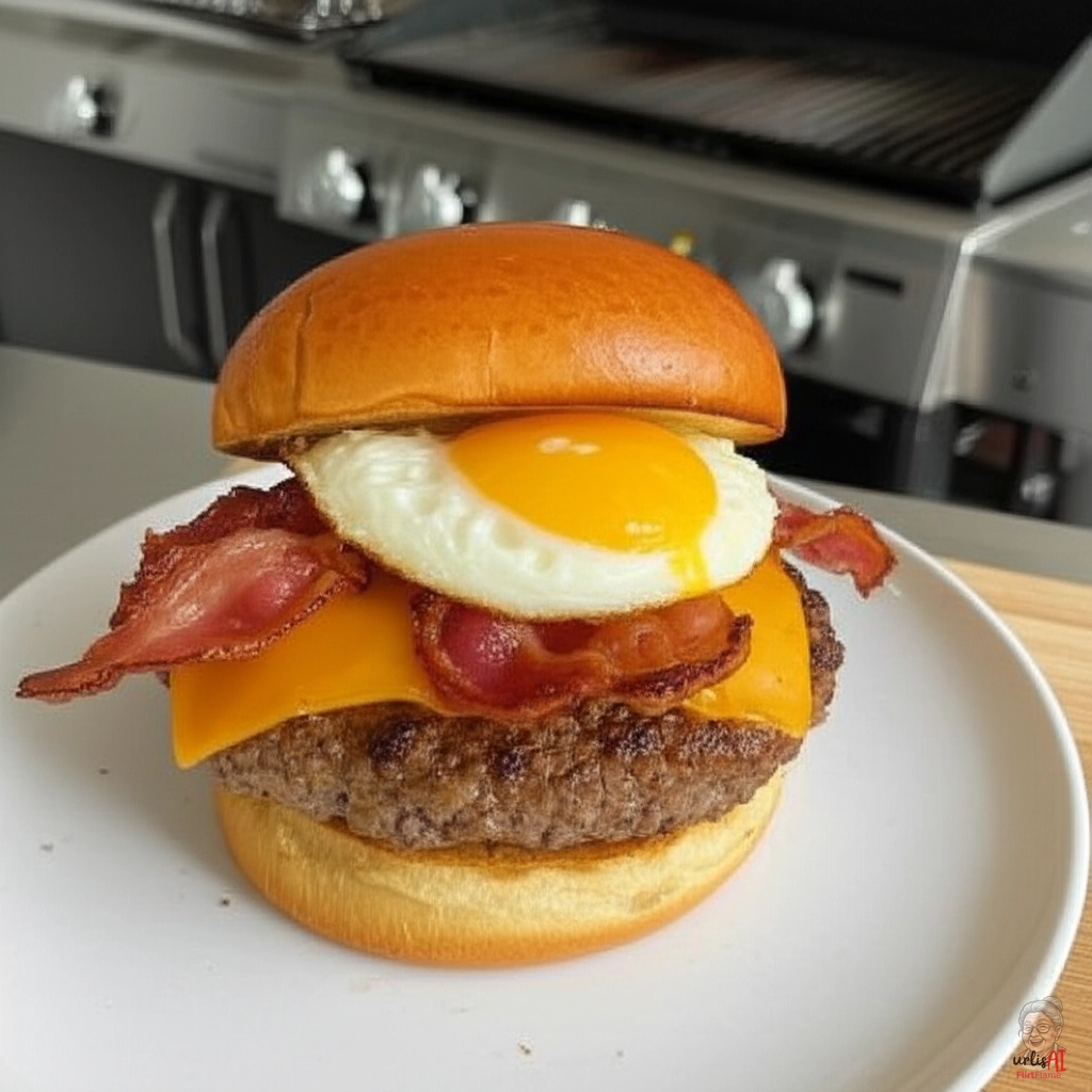 Breakfast Smash Burger — Gasgrill