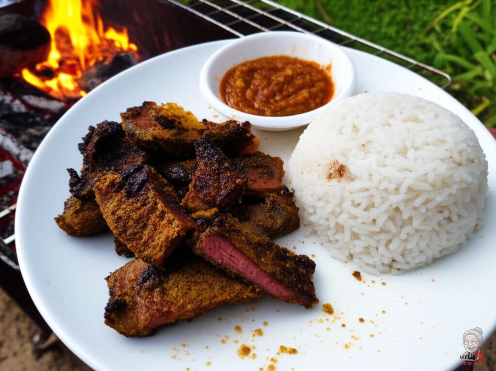Bruneiisches Daging Salai — Kohlegrill