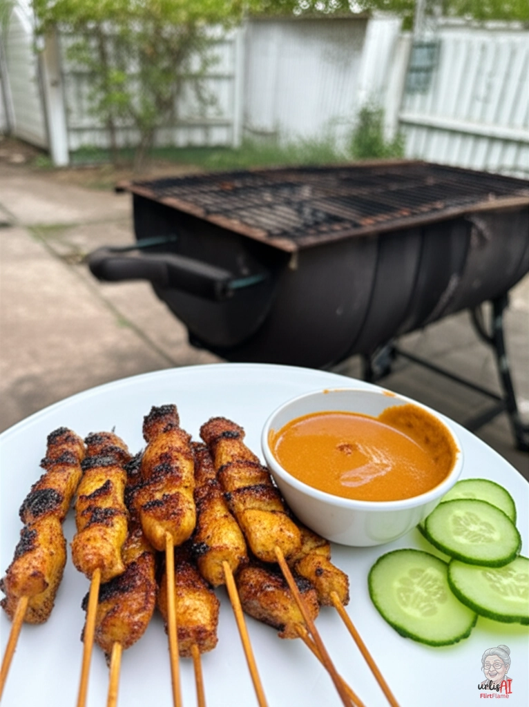 Bruneisches Satay Ayam — Kohlegrill