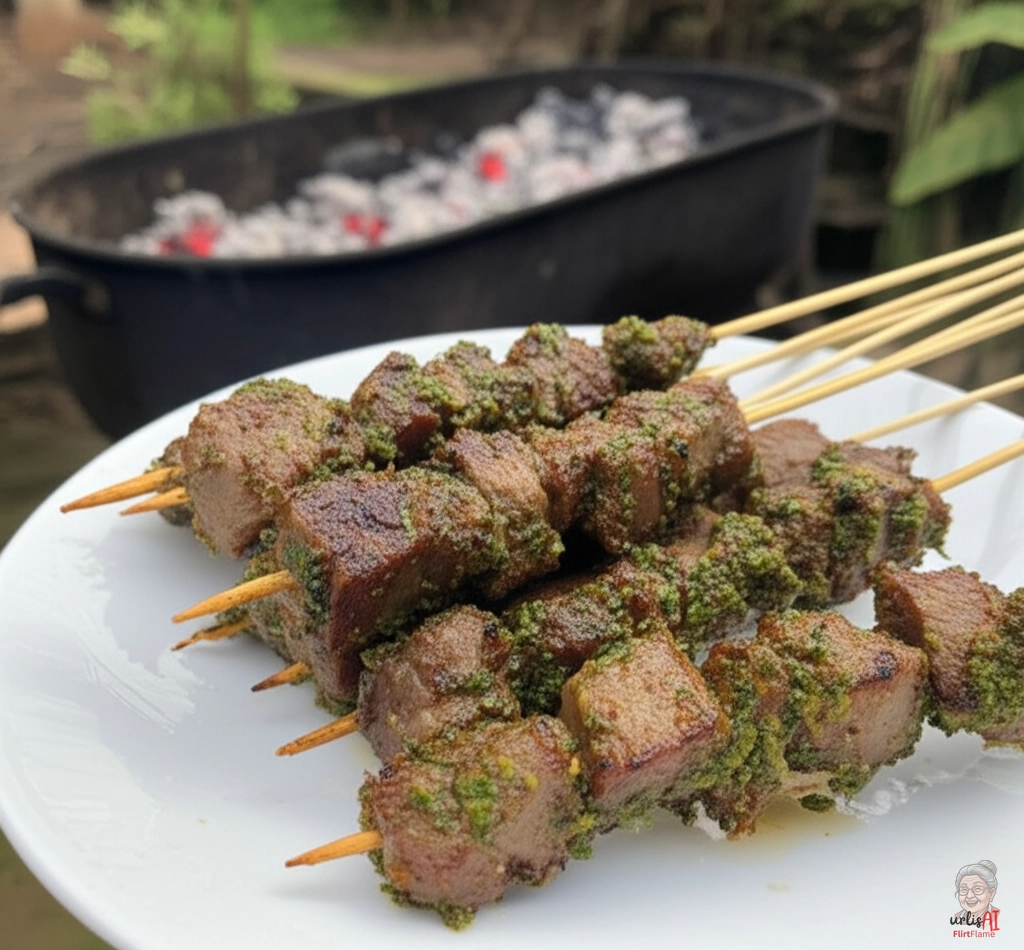 Bujumbura Brochettes Ziege — Kohlegrill