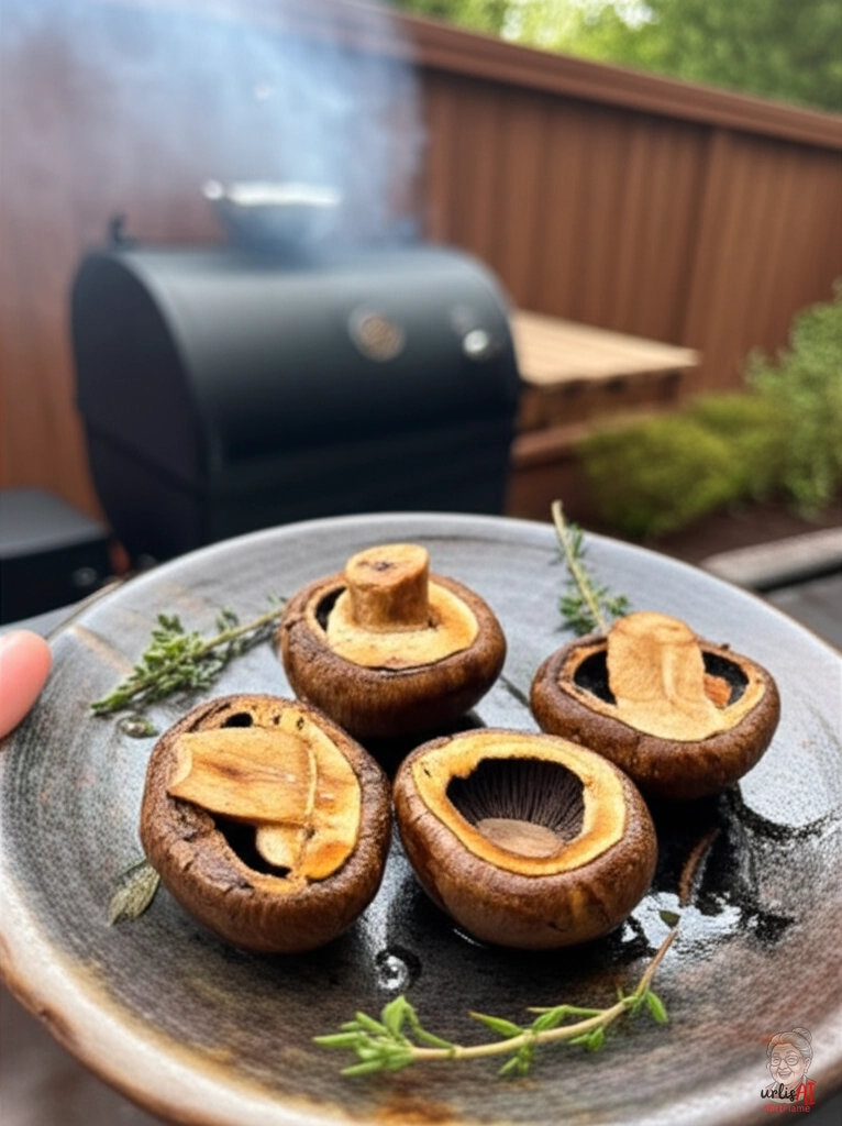 Champignons Knoblauch-Kräuter Smoke — Smoker
