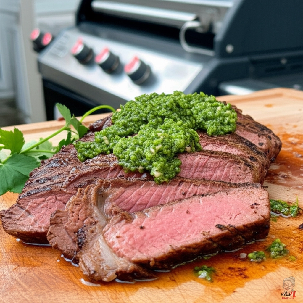 Argentinisches Chimichurri Flanksteak — Gasgrill