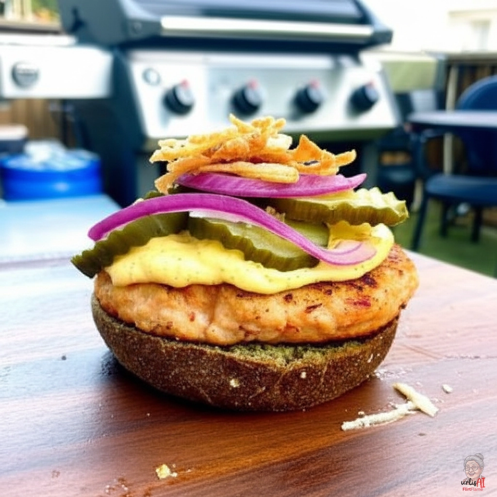 Smørrebrød Lachsburger — Gasgrill