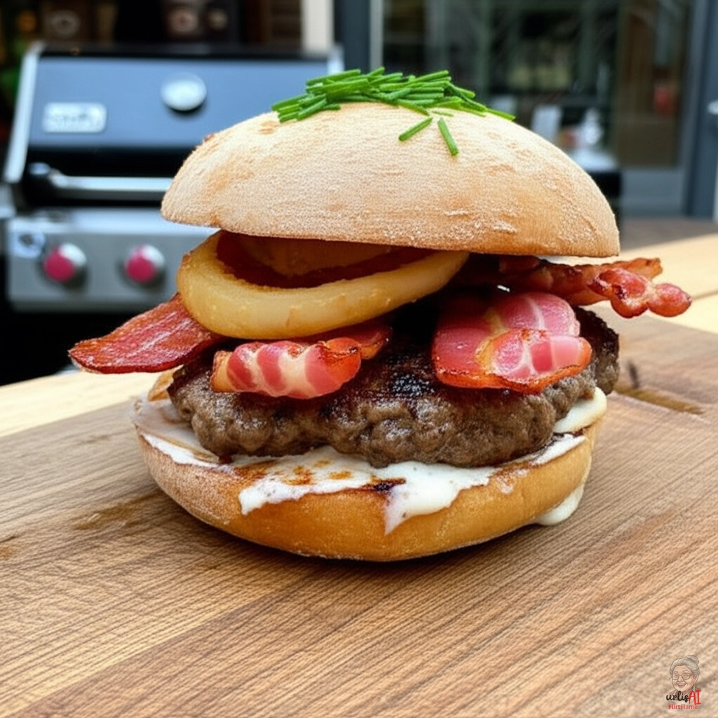 Elsässer Rahmburger — Gasgrill