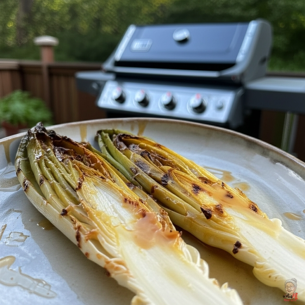 Glasierte Honigendivien — Gasgrill