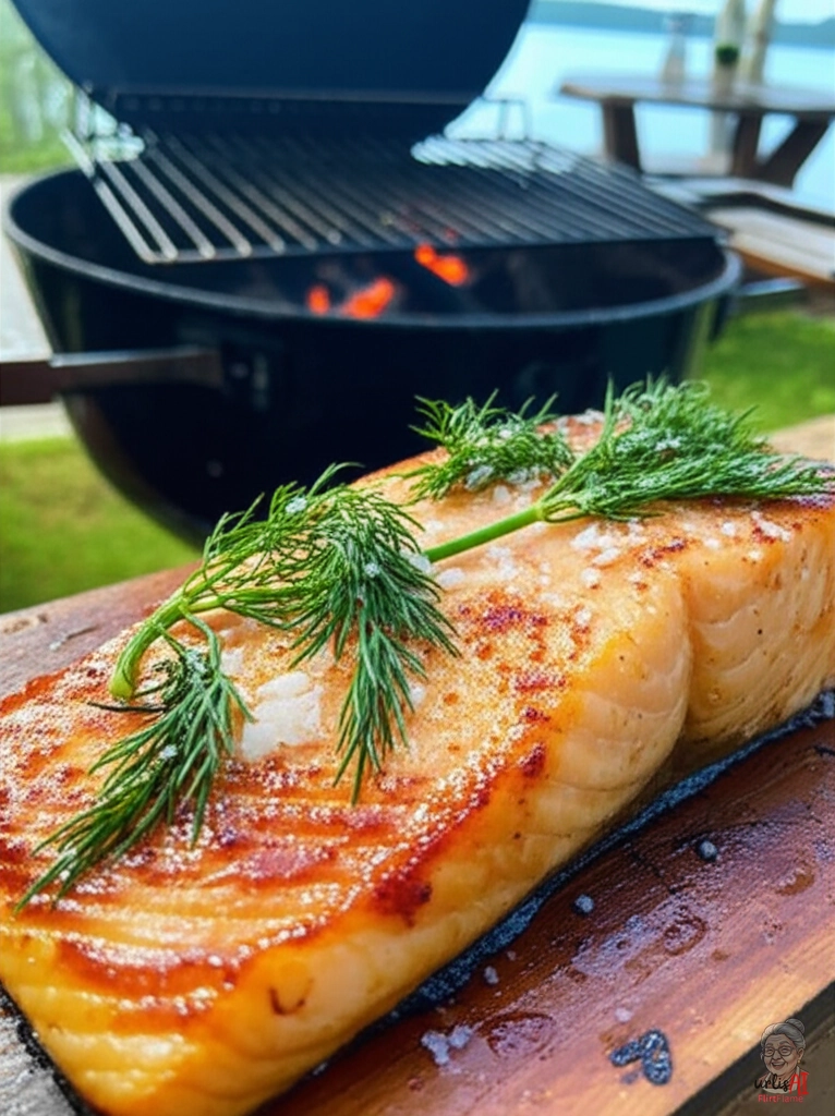Nordischer Flammlachs — Kohlegrill