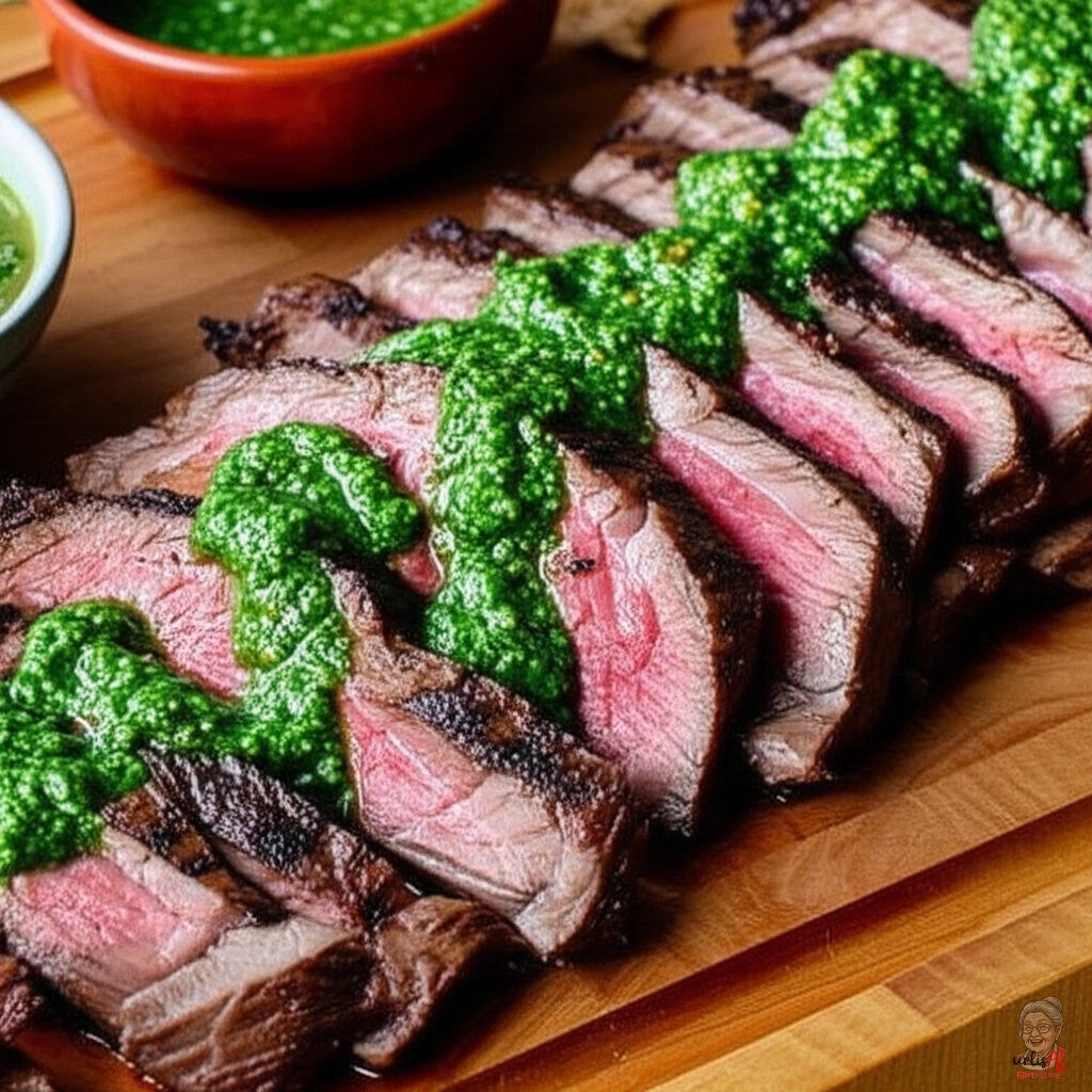 Chimichurri Flanksteak — Gasgrill