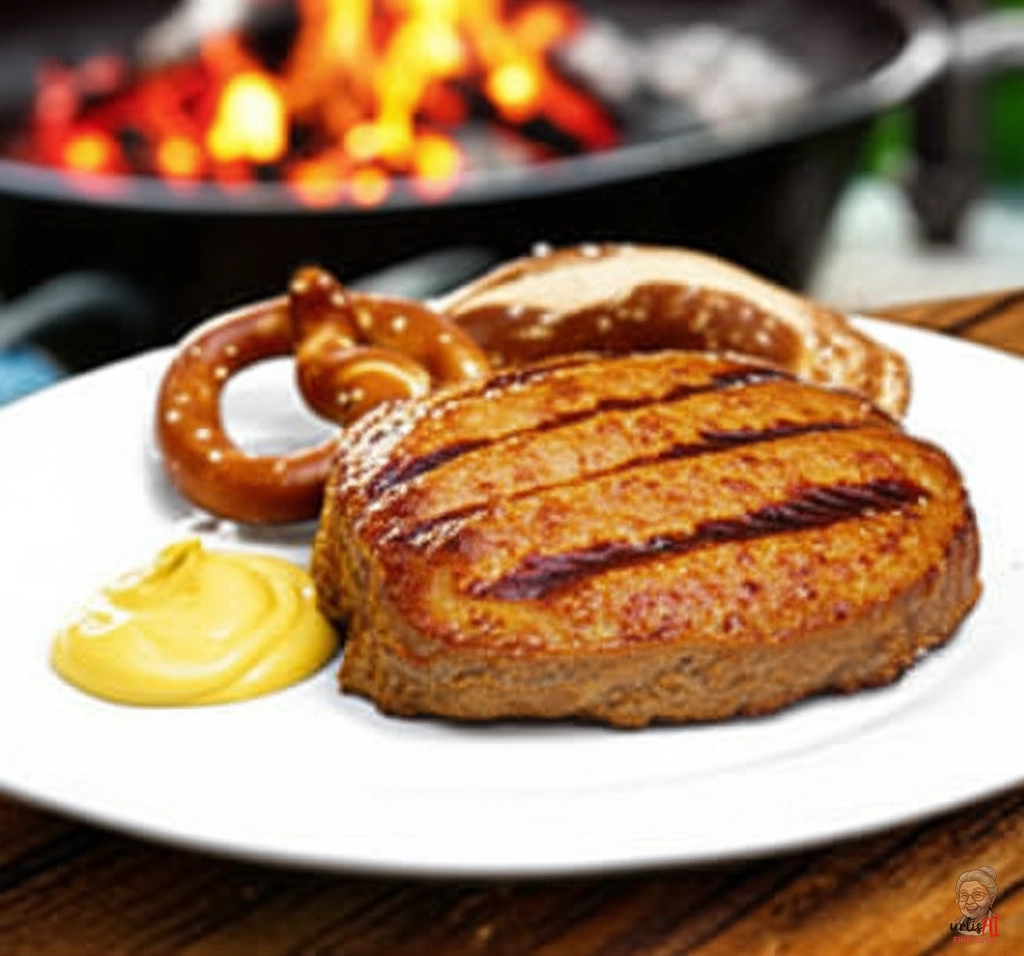 Bayerische Senfscheiben — Kohlegrill