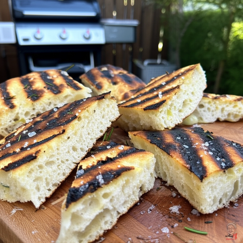 Geröstete Rosmarinfladen — Kohlegrill