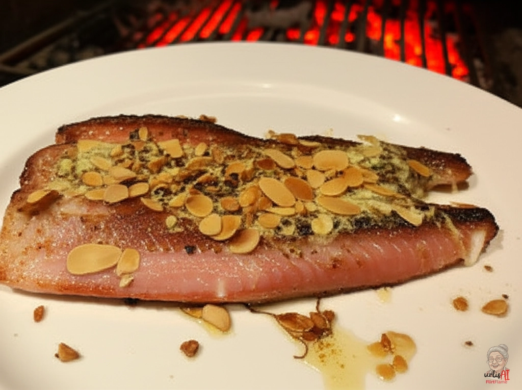 Goldene Mandelforelle — Kohlegrill