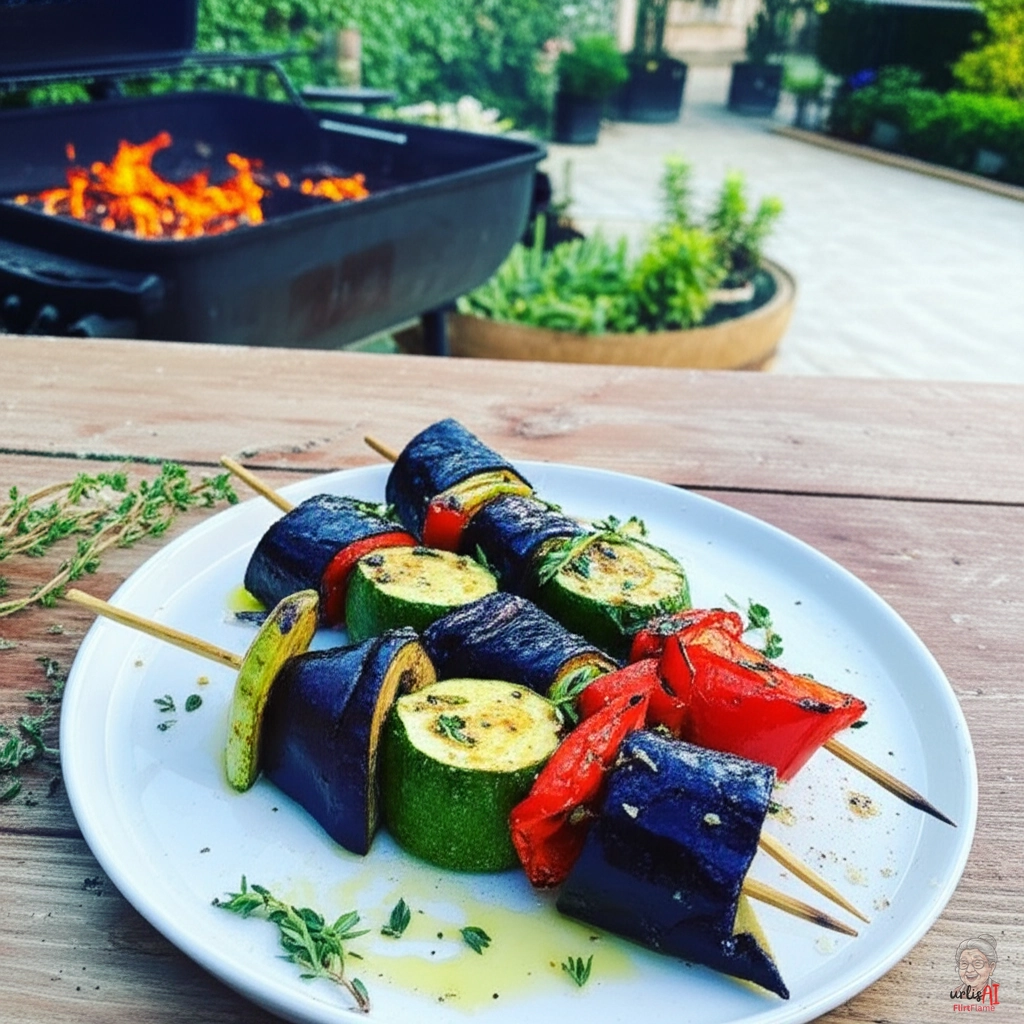 Provençale Gemüsespieße — Kohlegrill
