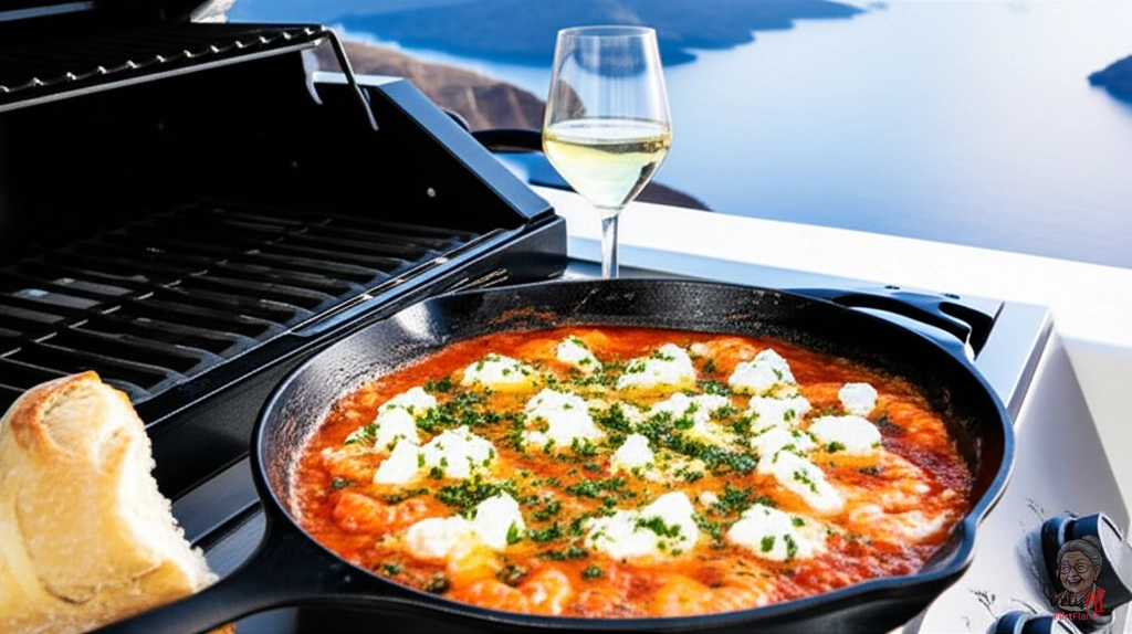 Brutzelnde Ouzo-Garnelen — Gasgrill